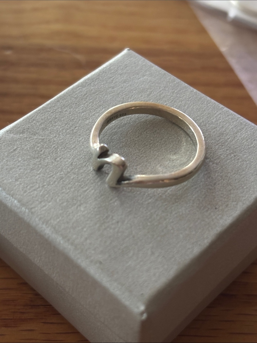 James Avery script initial N ring new never worn